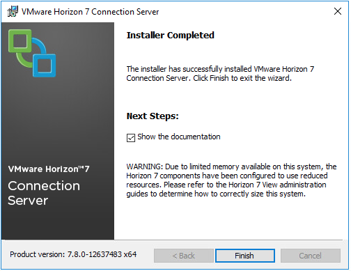 installation failed vmware horizon client